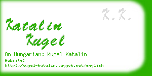 katalin kugel business card